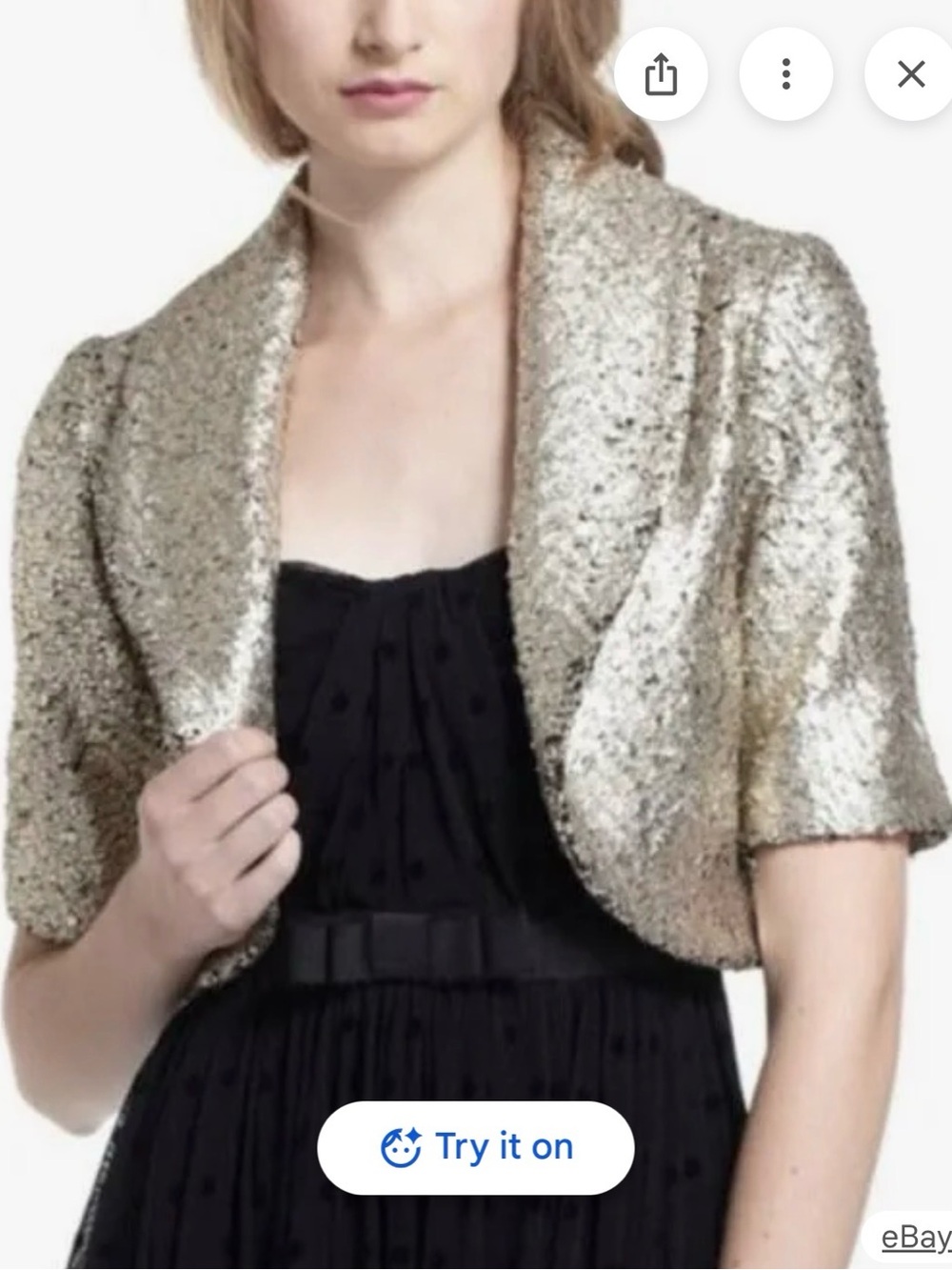 elevenses Metallic Open-Front Blazer